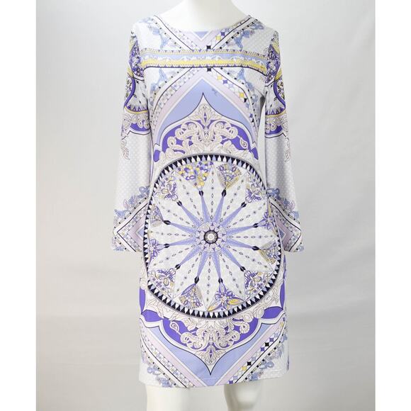 Emilio Pucci Dresses & Skirts - Emilio Pucci Purple Abstract Long sleeve Silk Shift Dress sz 38 US 2